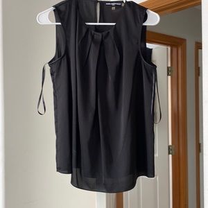 Black silk tank blouse